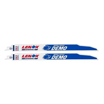 Lenox Reciprocating Saw Blade, 12 In., 6 TPI, Bi-Metal, 2-Pack