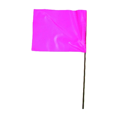 C.H. Hanson Pink Marking Flags, 2.5x3.5 In, 21 In Stake, 100 Pk
