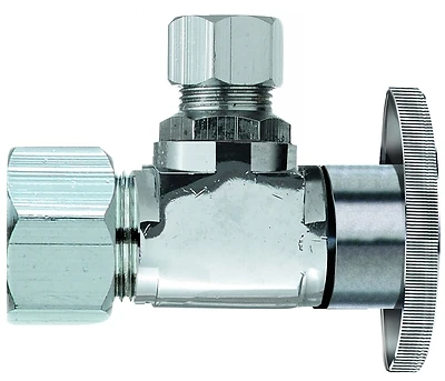 Plumb Pak PP61PCLF Brass Angle Valve, 5/8 x 3/8 In. Compression, Lead-Free