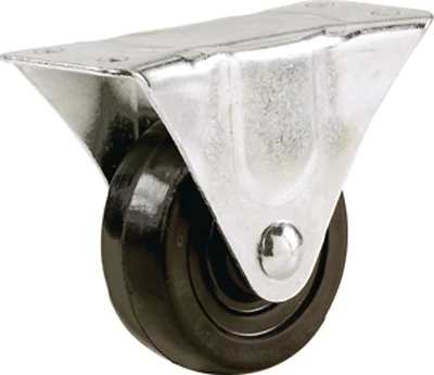 5 In. Rigid Rubber Caster, 200 Lb Load Capacity, 3-5/8 X 4-1/2 In. Plate, 1 Pk