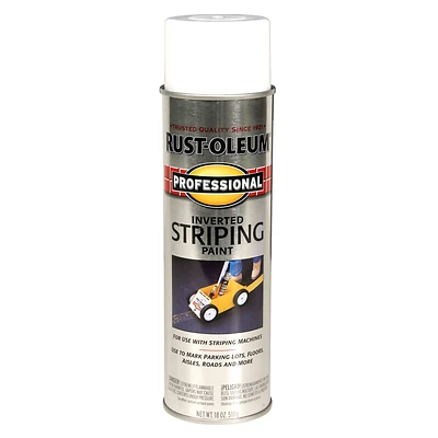 Rust-Oleum Professional 2593838 White Inverted Striping Paint, 18 Oz
