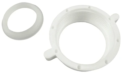 86786 1-1/2 Inch Slip-joint Nut And Washer Set, White Polyethylene