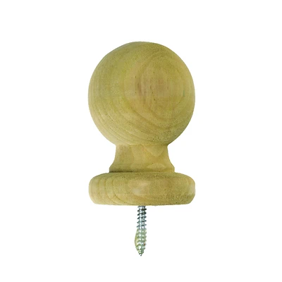 4-1/4 In. H X 3-1/4 In. L Prefinished Brown Pine Exterior Post Top