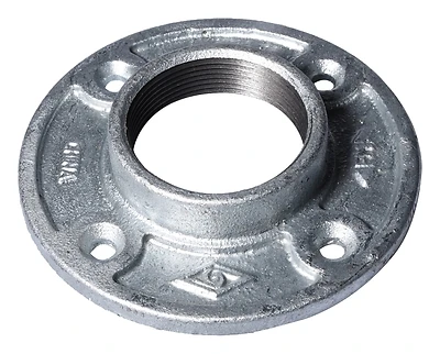 ProSource 27-2G Galvanized Floor Flange, 2-Inch, Malleable Iron