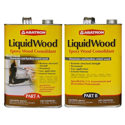 Liquidwood Clear Epoxy Wood Consolidant Kit - 2 Gallons (part A & B)