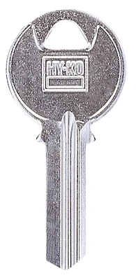 Hy-Ko 11010K1 Key Blank, Brass, Nickel-Plated, Keil K1