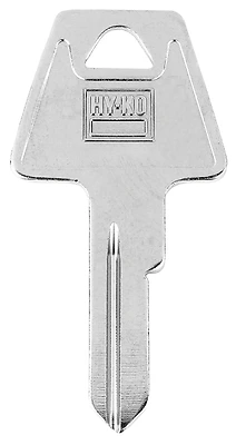 Hy-Ko 11010AM8 Key Blank, Brass Nickel-Plated, Single Sided, American