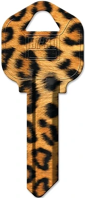 Hy-Ko 16010KW1-01 Leopard Print Key Blank for Kwikset KW1, Brass