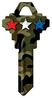 Hy-Ko 16010SC1-15 Key Blank, Camo Stars Design, Schlage SC1