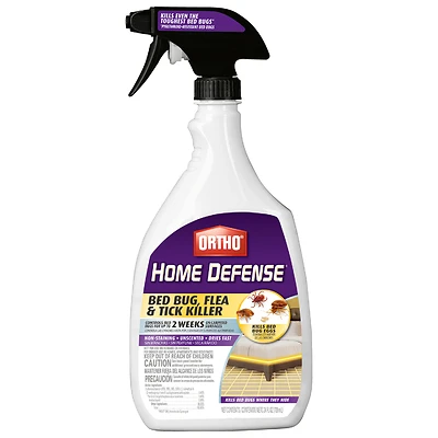 Ortho 0192510 Home Defense MAX Bed Bug Flea & Tick Killer, 24 Oz RTU