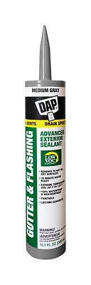 Gutter & Flashing Advanced Formula Sealant, Grey, 10.1-oz.