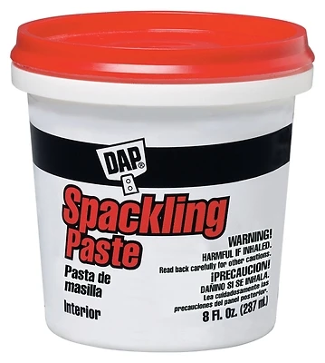 Dap 7079810200 Spackling Paste, Pre-Mixed, White, 0.5 Pt.