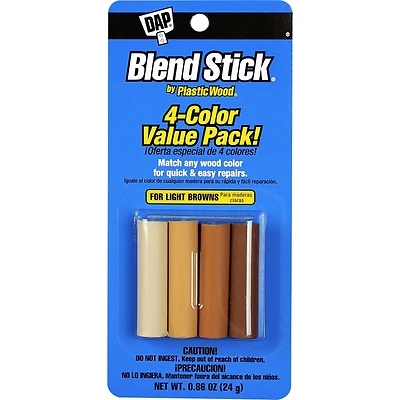 Dap 7079804101 Plastic Wood Blend Sticks, Light Browns, 4 Pack