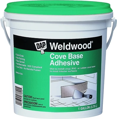 Dap Weldwood 25054 Cove Base Construction Adhesive, Off-White, 1 Gallon