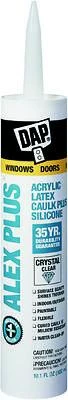 Alex Plus Acrylic Latex Caulk, Crystal Clear, 10.1-oz.