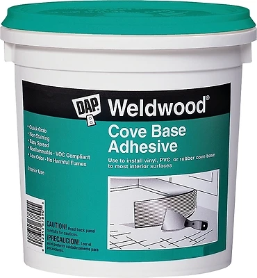 Dap 25053 Weldwood Cove Base Adhesive, Off-White, 1 Quart