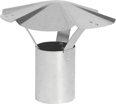 HVAC Duct Pipe Galvanized Round Vent Cap, 4 In.