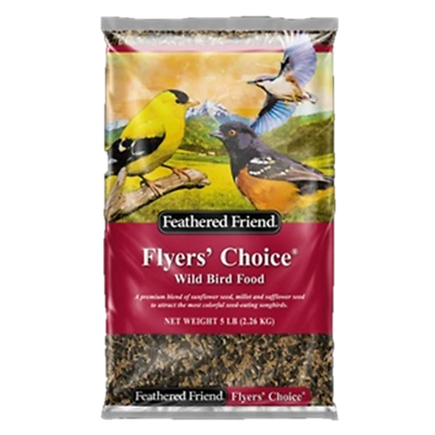 Feathered Friend Flyers' Choice Wild Bird Food, Premium, 5 Lb. Bag