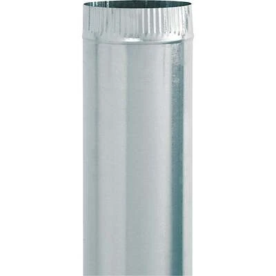 Galvanized Furnace Pipe, 28 Gauge, 4 x 24 In.