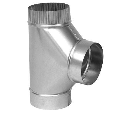 Imperial GV0895 Stove Pipe Tee, 7 In., 26 Gauge Galvanized Steel