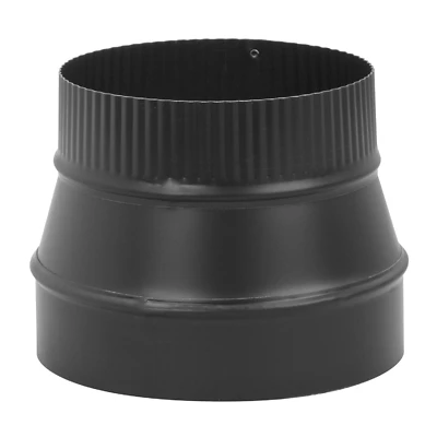 Imperial BM0074 Black Stove Pipe Reducer, 24 Gauge, 6 x 4 In.