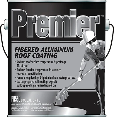 1 Gal. Fibered Aluminum Roof Coating Pr550042 - .9 Gal. Coverage