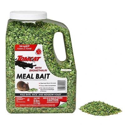 Tomcat 22920 Bromethalin Rodent Meal Bait, 5 Lbs.