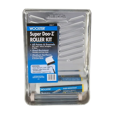 Wooster R905-9 Super Doo-Z 9 In. Paint Roller Kit, Cover, Frame, Tray