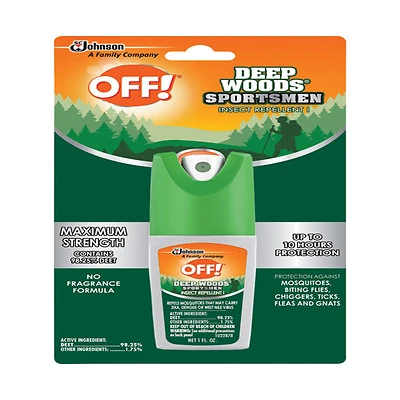 Off! 01849 Sportsmen Deep Woods Insect Repellent Pump Spray, 1 oz.