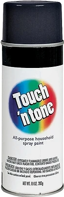 Rust-Oleum 55275830 Touch 'N Tone Spray Paint, Flat Black, 10 Oz