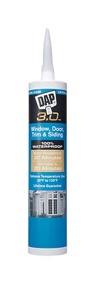 3.0 Clear Polymer Door, Siding And Window Sealant 9 Oz - High Performance