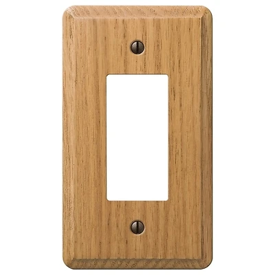 Amerelle 901RL Rocker Wall Plate, 1-Gang, Light Oak Wood