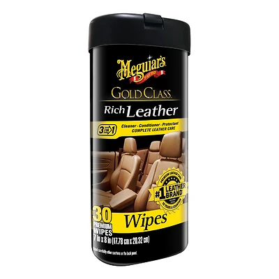 Meguiar's G10900 Gold Class Leather Cleaner & Conditioner Wipes, 30-Ct.