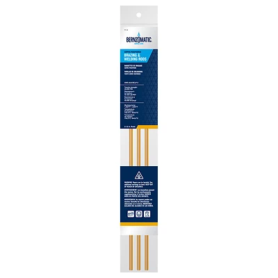 BernzOmatic PC3 Copper Phosphorus Brazing Rods, 1/8 In. x 12 In., 3 Pk