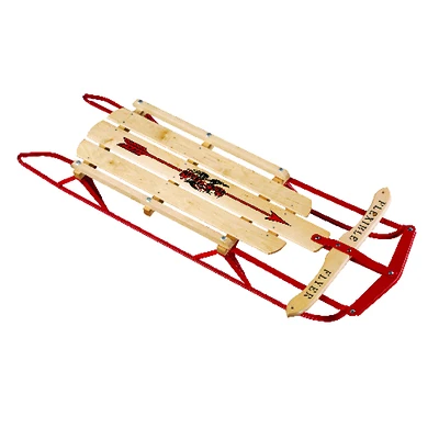 Flexible Flyer 1048 Steel Runner Sled, Birch Wood, 48 In.