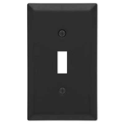 3003169 Century Matte Black 1-Gang Stamped Steel Toggle Wall Plate
