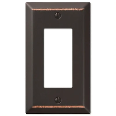 Century 1-gang Stamped Steel Rocker Wall Plate, Aged Bronze, Model 163rdb, 1 Pk