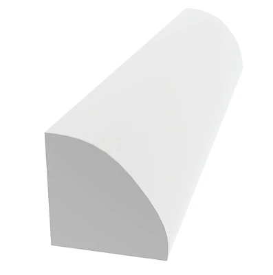 3/4 In. W. X 3/4 In. H. X 96 In. L. White Pvc Quarter Round Molding