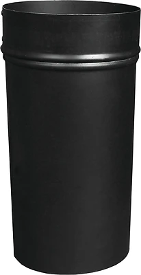 Black Stove Pipe Slip Connector, 24 Gauge, 8 In.