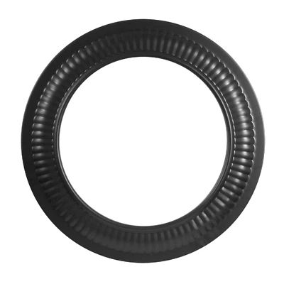 Black Stove Pipe Trim Collar, 24 Gauge, 6 In.