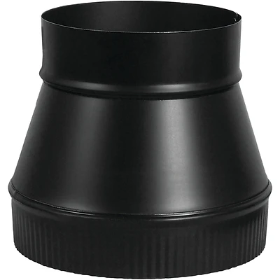 Imperial BM0062 Black Stove Pipe Increaser, 6 x 8 In., 24 Gauge