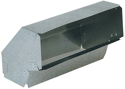 HVAC Galvanized Wall Stack Elbow, 3-1/4 x 10 In.