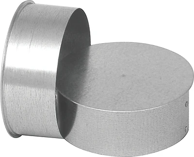 Imperial GV0726 Round End Cap, Galvanized, 28 Gauge, 8 In.