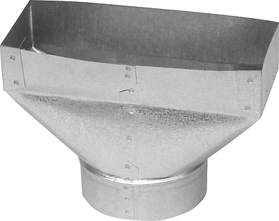 HVAC Galvanized Standard Register Boot, 4 x 10 to 6 In., 30-Gauge