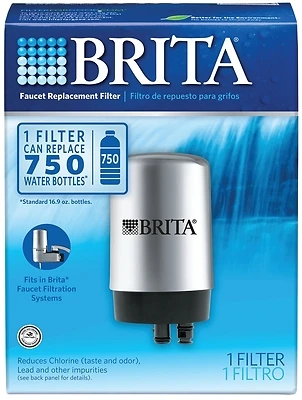 Brita 36310 Faucet-Mount Replacement Water Filter, Chrome