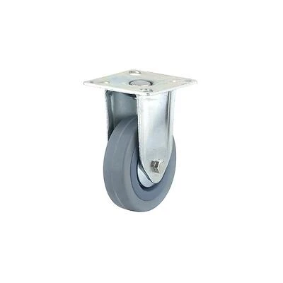 TPR Rigid Caster, Gray, 3 In.