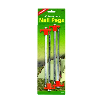 Coghlan's 8312 Steel Nail Tent Pegs, 10 In., 4 Pk