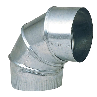 HVAC Furnace Elbow, 90 Degree, 26 Gauge, 3 In. Adjustable
