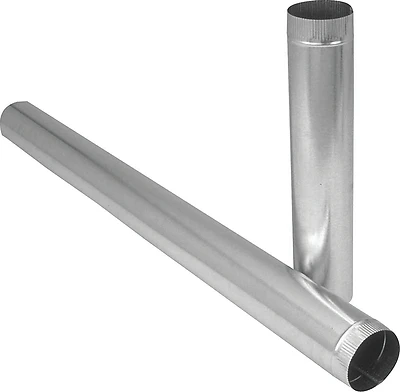 Galvanized Perimeter Furnace Pipe, 30 Gauge, 4 x 60 In.