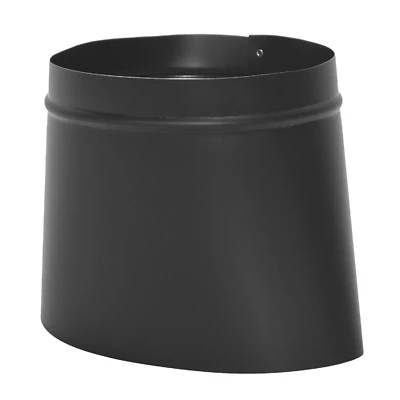 Imperial Stove Pipe Reducer, Black, 24 Gauge, 7 x 6 In.